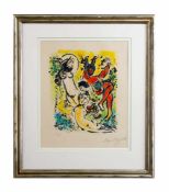 Marc Chagall (1887 Witebsk - 1985 Paul de Vence) (F) Sur la terre des dieux, Farblithografie auf