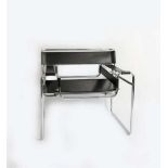 'Wassily' Chair Knoll Int., Design von Marcel Lajos Breuer (1902 - 1981), verchromtes Stahlrohr,