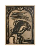 Georges Rouault (1871 Paris - 1958 ebenda) (F) Jesus honni, Aquatintaradierung auf Papier, 1930,