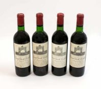 Château Léoville Las Cases 4-tlg., Saint-Julien, Grand Vin, 1967 und einer 1966, 0,75, Füllstand top