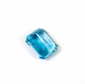 Loser Aquamarin Echter Beryll, facettierter Achtkantschliff, 25,1 ct, Länge 2,14 cm, Breite 1,6