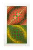 Victor Vasarely (1908 Pecs - 1997 Annet-sur-Marne) (F) Abstrakte Komposition, Farbserigrafie auf