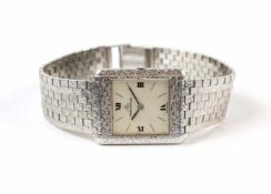 Jaeger-LeCoultre Damenarmbanduhr, Handaufzug, Gehäuse 750 Weißgold, Durchmesser 25 mm, Armband 750