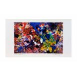 Michael Royen (1953 Kleve) Farbenmeer, Öl auf Papier, 14,7 cm x 20,9 cm, unten links 1993 datiert