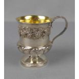 BECHER / WEINBECHER / wine cup / George IV silver goblet, England, London, 1823, Sterlingsilber (