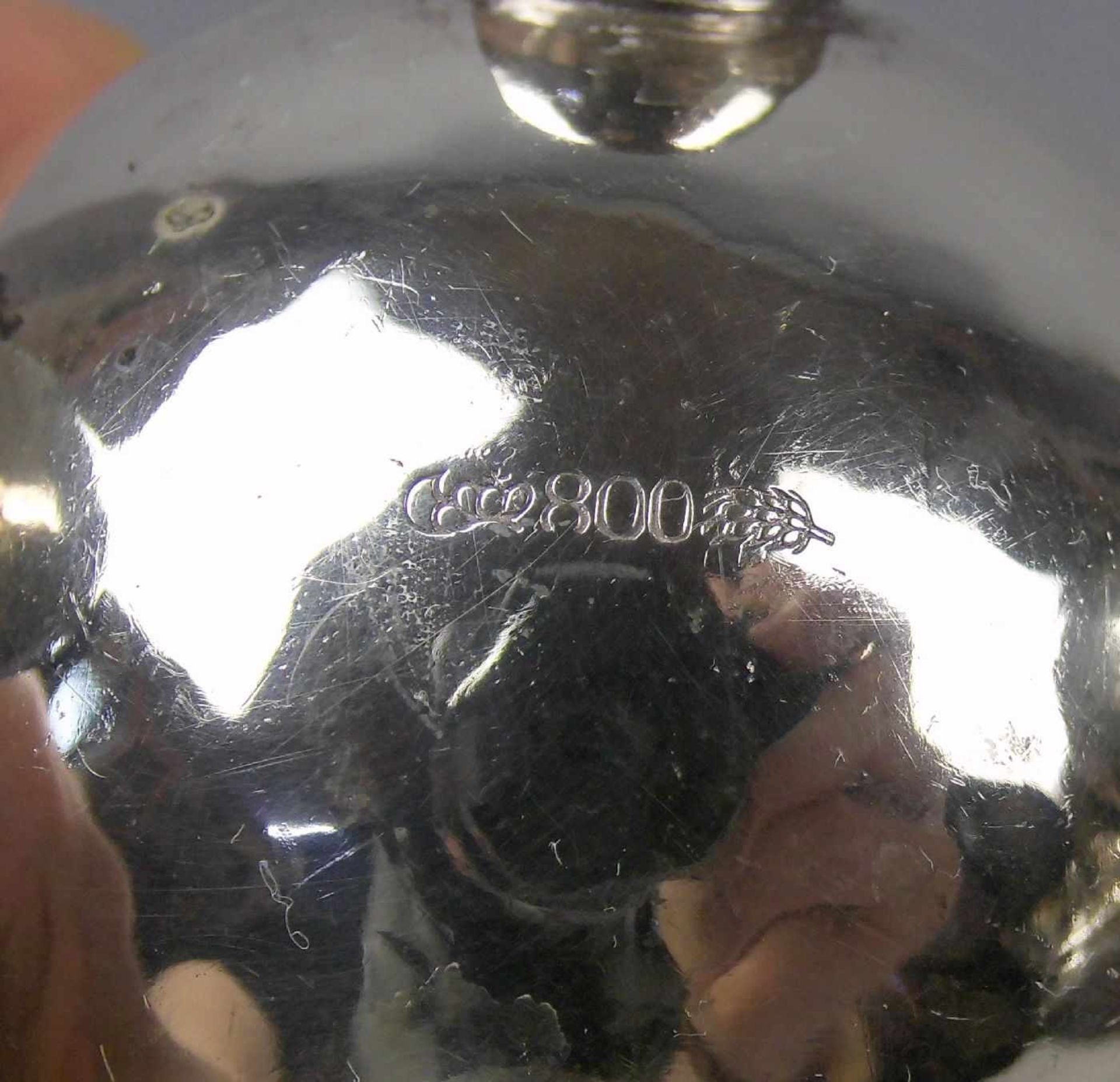 MILCHKÄNNCHEN UND ZUCKERDOSE / creamer and sugarbox, 800er Silber (161 g), deutsch, gepunzt mit - Bild 5 aus 5