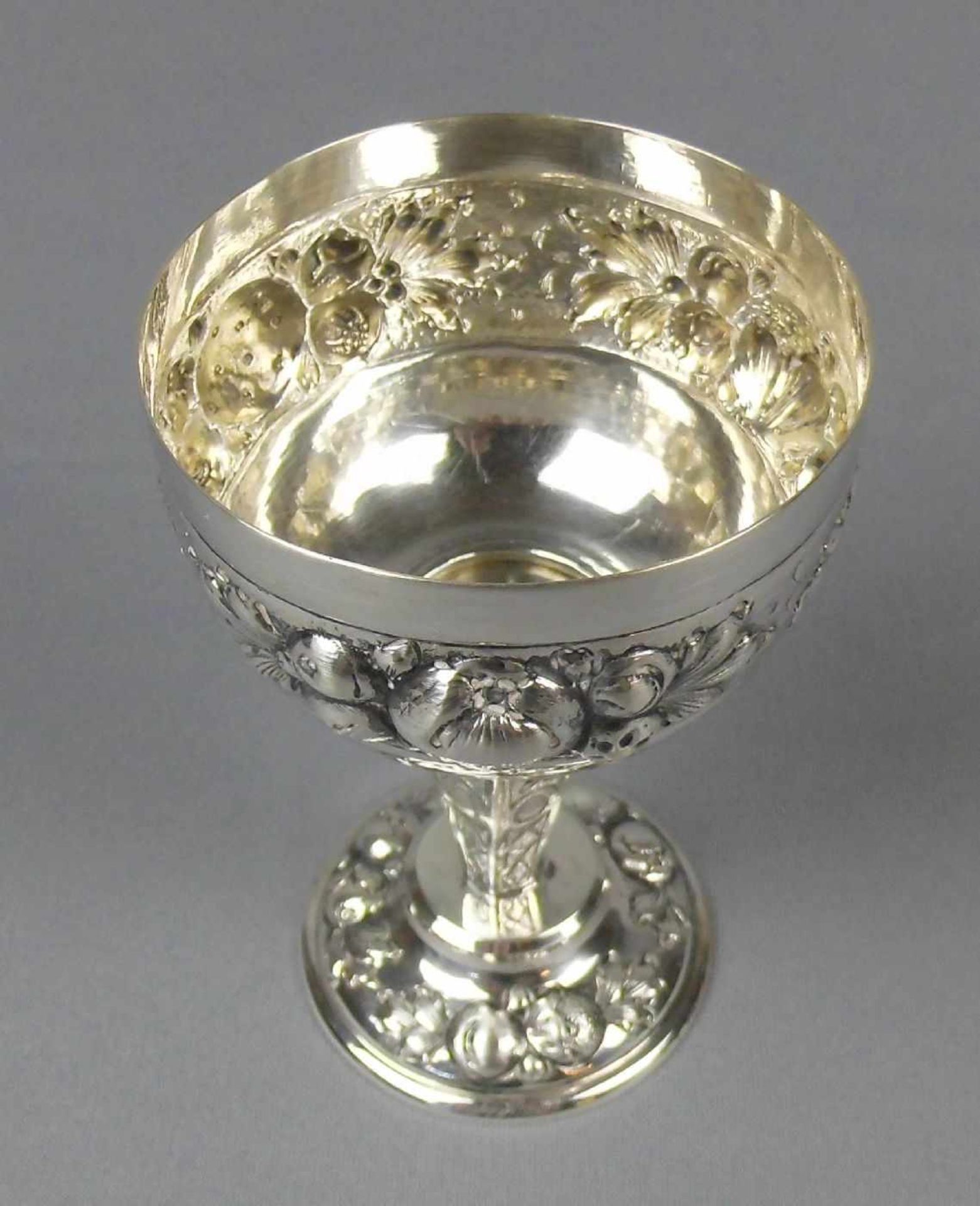 KELCH / POKAL / goblet, 800er Silber (130 g), deutsch, gepunzt mit Halbmond, Krone und - Bild 3 aus 5