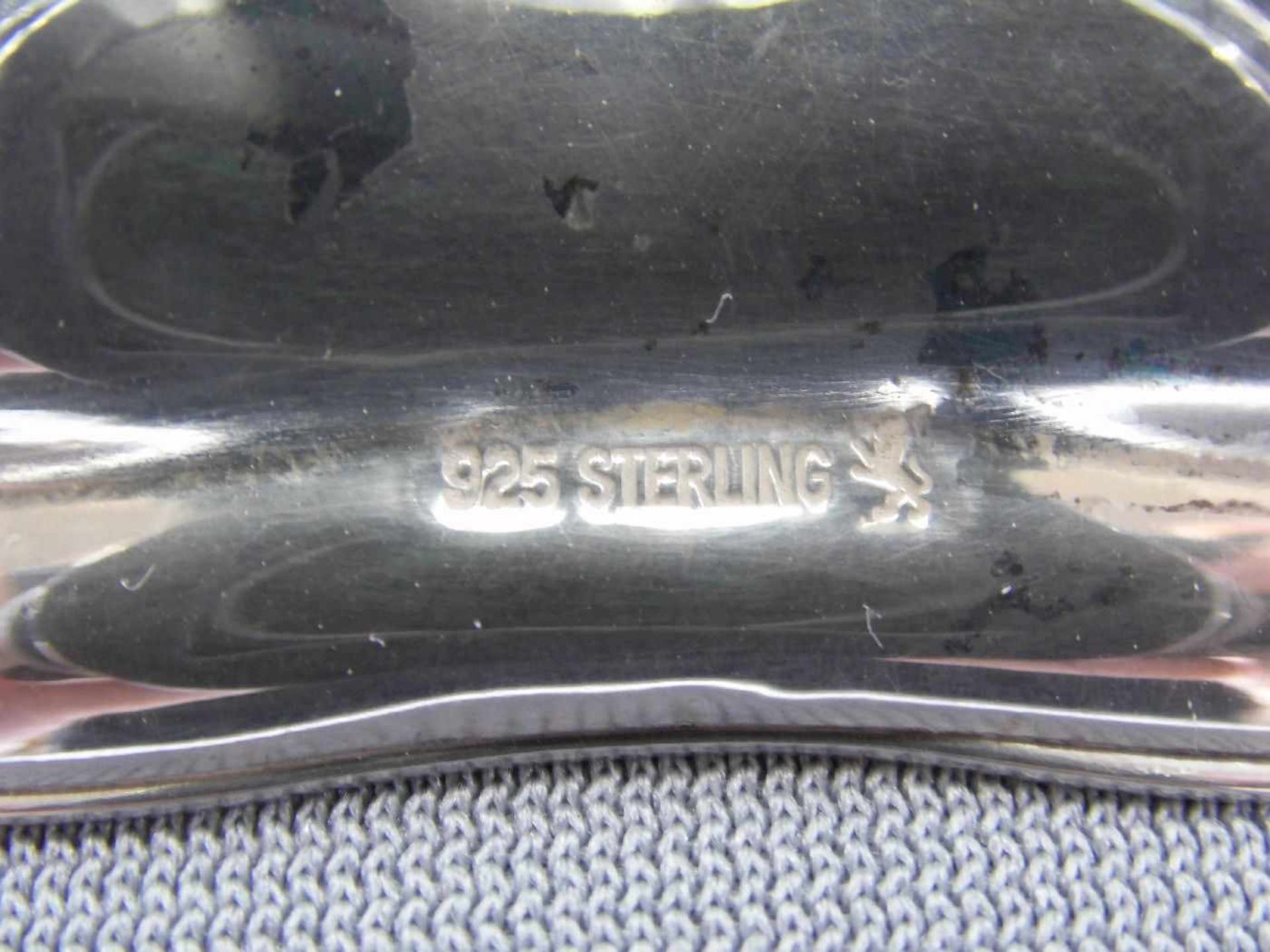 KANDELABER / KERZENLEUCHTER / candle stick, Sterlingsilber (925er, 459 g, beschwerter Fuß), Firma - Bild 3 aus 3
