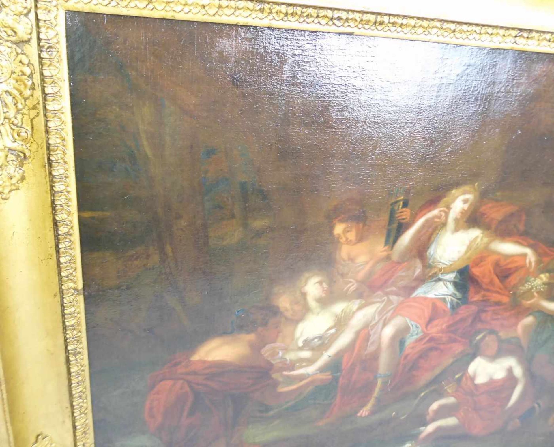 ANONYMUS (Maler des 18. Jh.) - Gemälde / painting: "Diana mit Begleiterinnen am Bachlauf", Öl auf - Bild 2 aus 5