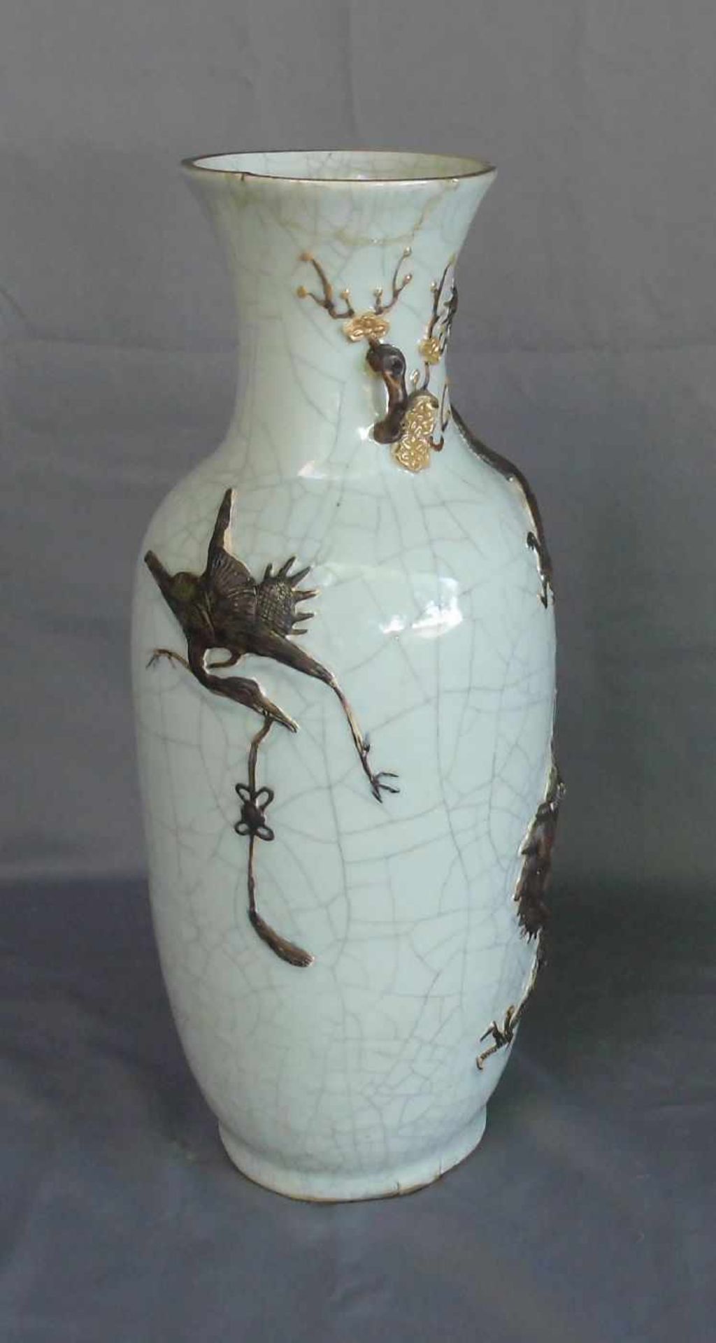 GROSSE VASE / DRACHENVASE / vase, Porzellan, China, Marke wohl "Chenghua Nian Zhi". Heller - Bild 3 aus 6