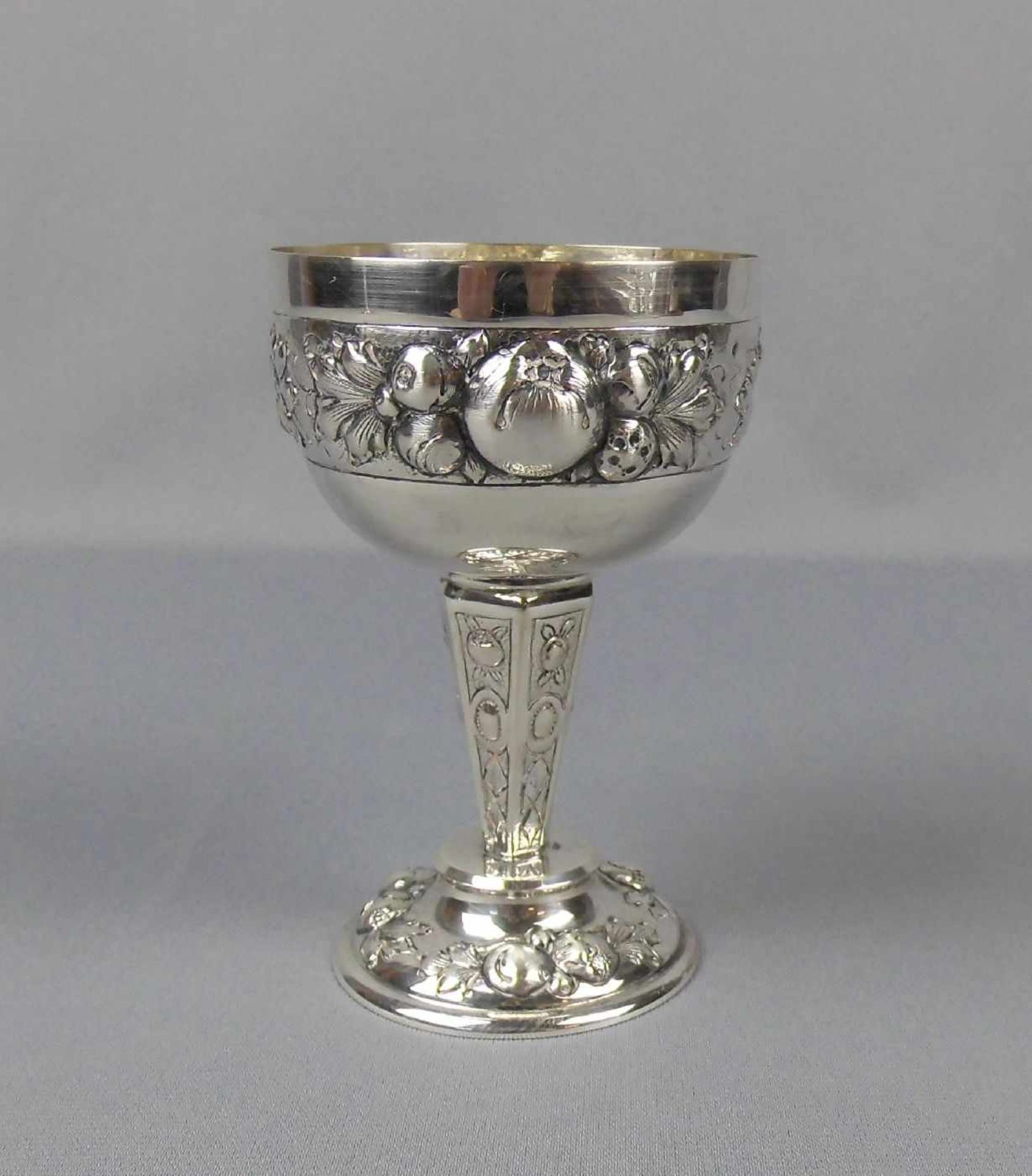 KELCH / POKAL / goblet, 800er Silber (130 g), deutsch, gepunzt mit Halbmond, Krone und