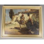 SCHMIDMANN, HERMANN (1869-1936), Gemälde / painting: "Der Abschied", Öl auf Leinwand / oil on