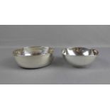 PAAR SILBERNE KARREE - SCHALEN / silver bowls, Firenze / Italien, 2. H. 20. Jh., 925er Silber (