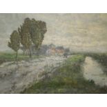 VAN NORDEN, WILHELM HENDRIK (auch WILLEM, 1883-1913), Gemälde / painting: "Niederländisches Dorf