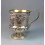 BECHER / WEINBECHER / wine cup / George IV silver goblet, England, London, 1823, Sterlingsilber (182