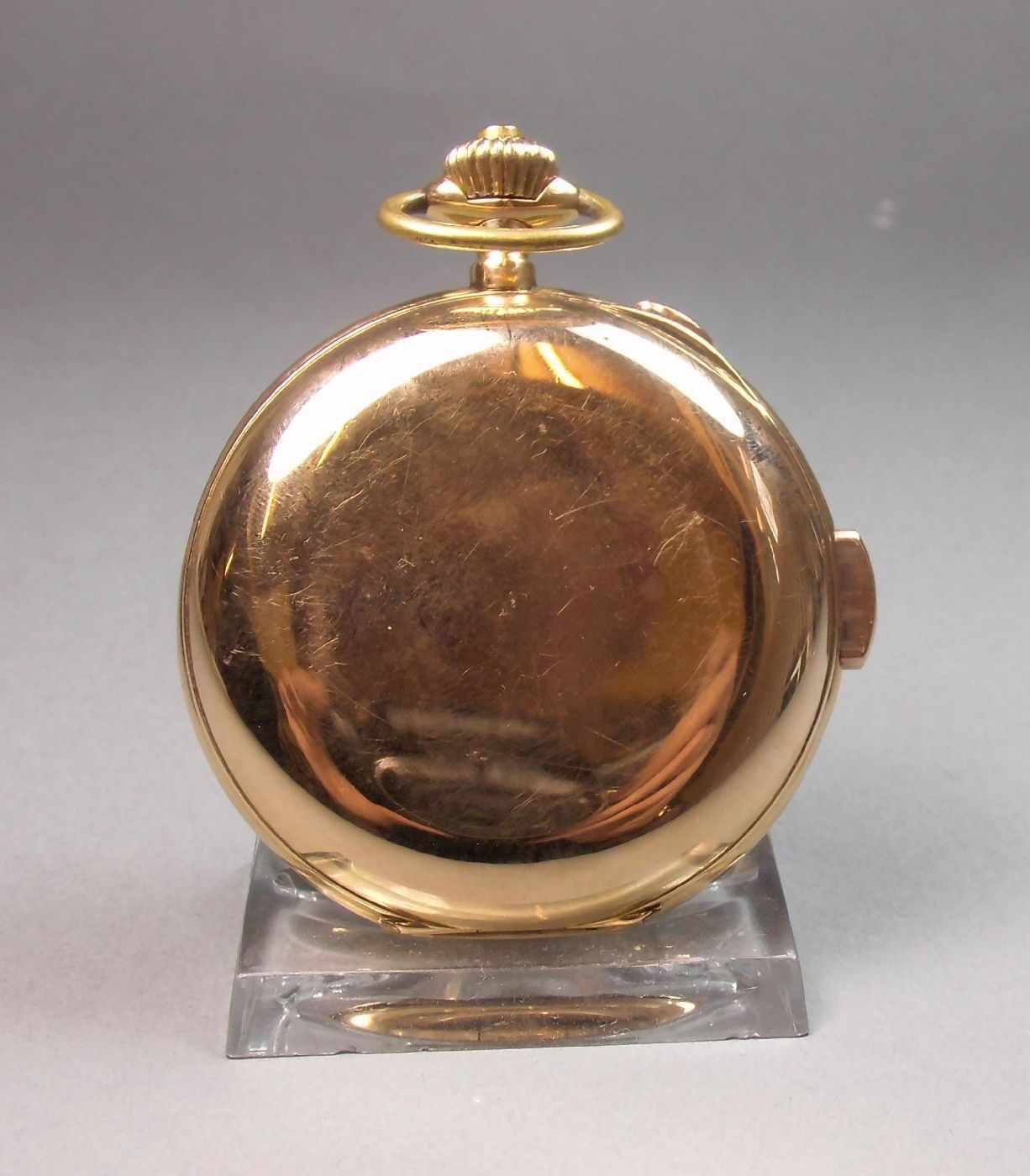 GROSSE GOLD - SAVONETTE, Minutenrepetition mit Chronograf, Taschenuhr / pocket watch, Schweiz, 1888, - Image 6 of 7