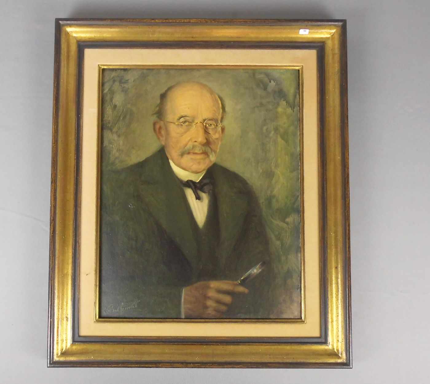 CONRAD, PETER PAUL (1881 Berlin / Paris), Gemälde / painting: "Porträt Max Planck", Öl auf