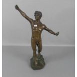 SCHMIDT-HOFER, OTTO (Berlin 1873-1925 ebd.), Skulptur / sculpture: "Athlet", Bronze, hellbraun und