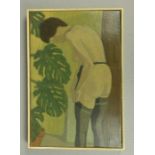ROBBE, ALBERTUS (auch BERT, 1912-2004), Gemälde / painting "Weiblicher Akt mit Strümpfen", Öl auf