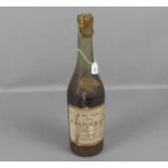 FLASCHE COGNAC: "25 ans d'âge", "Vielle Reserve F. LATOUR & CO. Cognac Maison Fondée en 1872". (