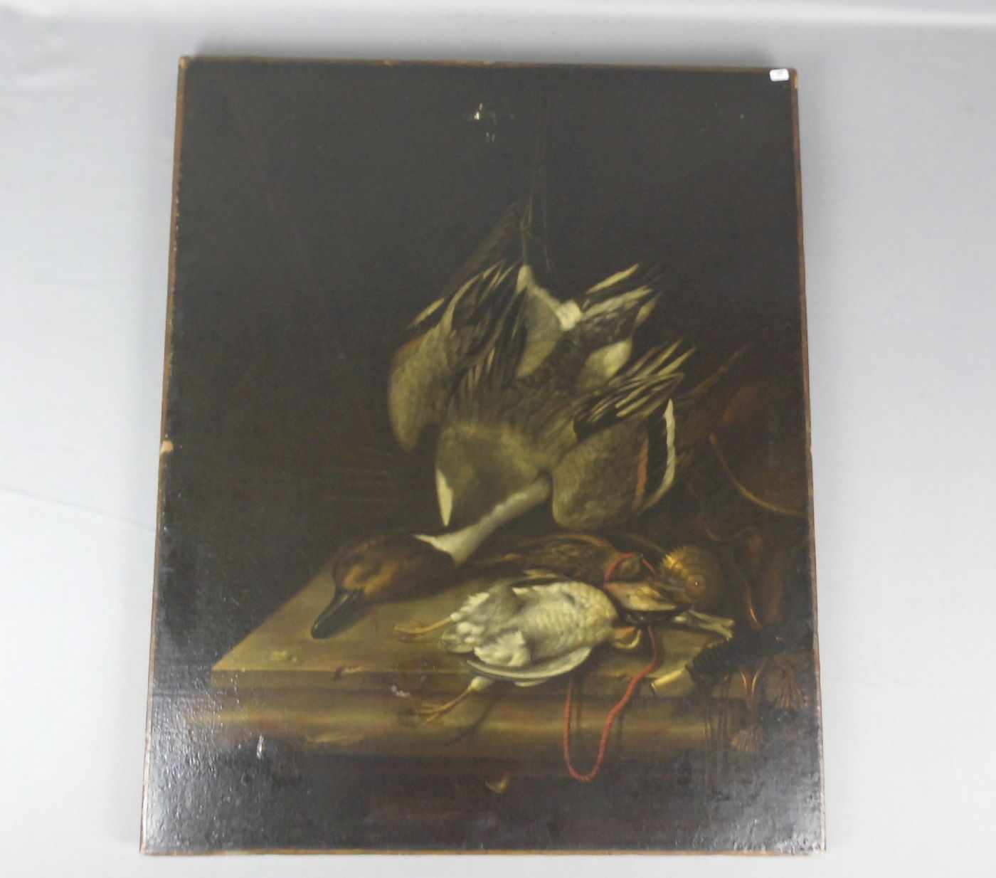 AALST, G. V. (17. Jh.), Gemälde / painting: "Jagdliches Stillleben mit Ente, Rebhuhn und Wachtel",