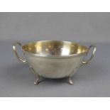 HENKELSCHALE / silver bowl, 826er Silber (250 g), Kopenhagen, Dänemark, 1886, gepunzt mit "