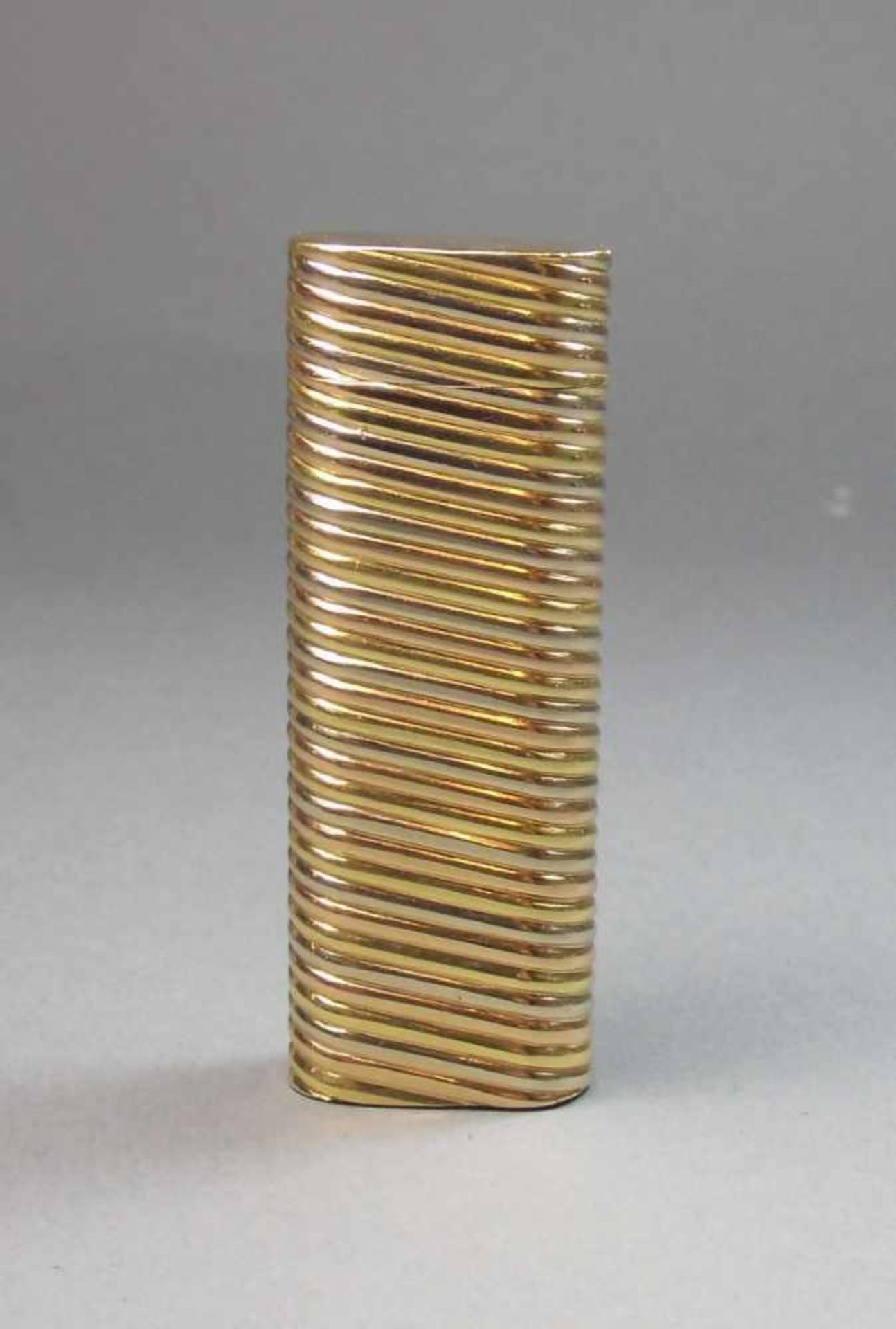 CARTIER FEUERZEUG / lighter, Gold (750er, 92 g), Frankreich, unter dem Stand Firmenstempel " Cartier