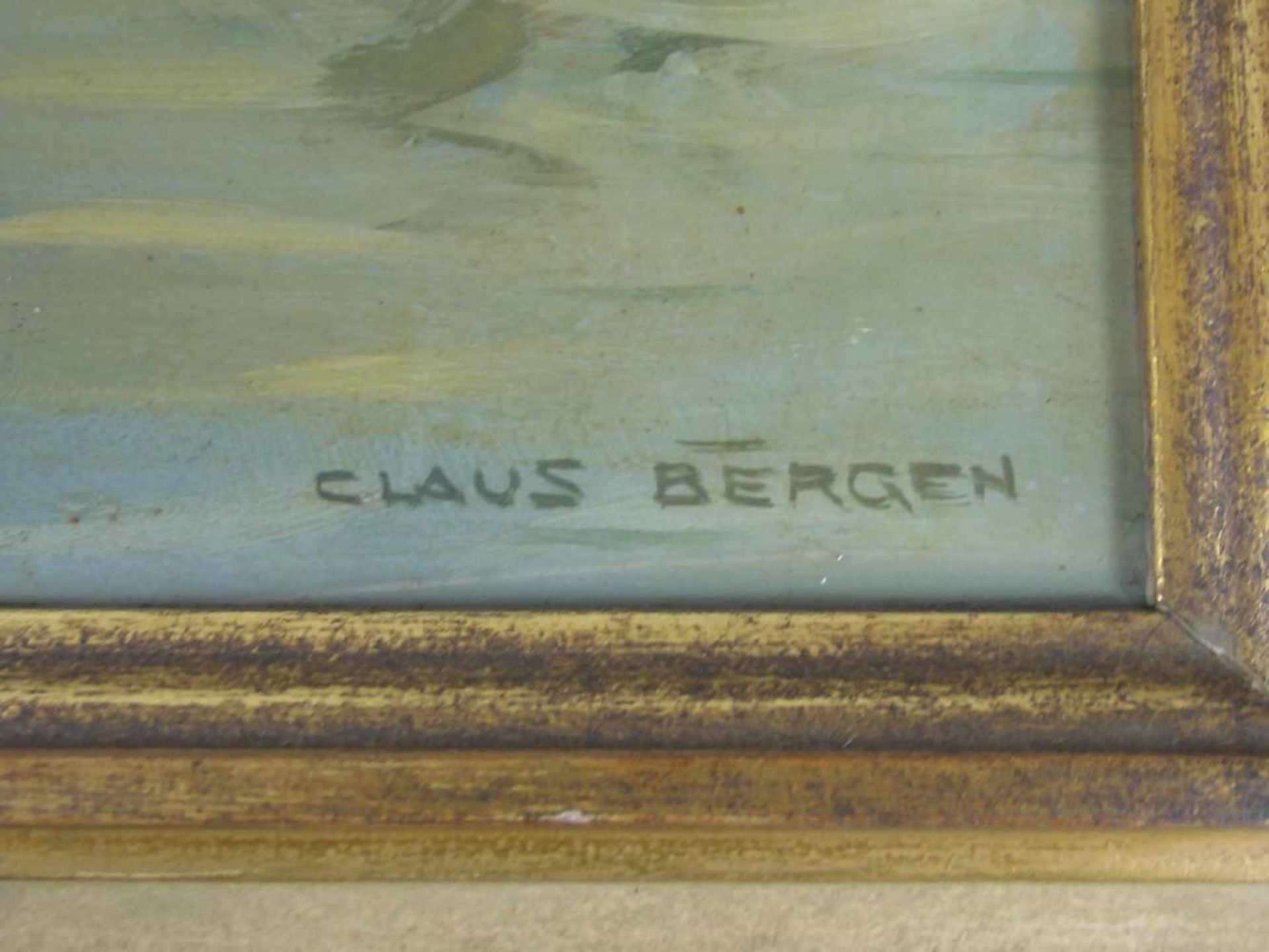 BERGEN, CLAUS (Stuttgart 1885-1964 Lenggries), Gemälde / painting: "Hafenszene", Öl auf - Image 2 of 3