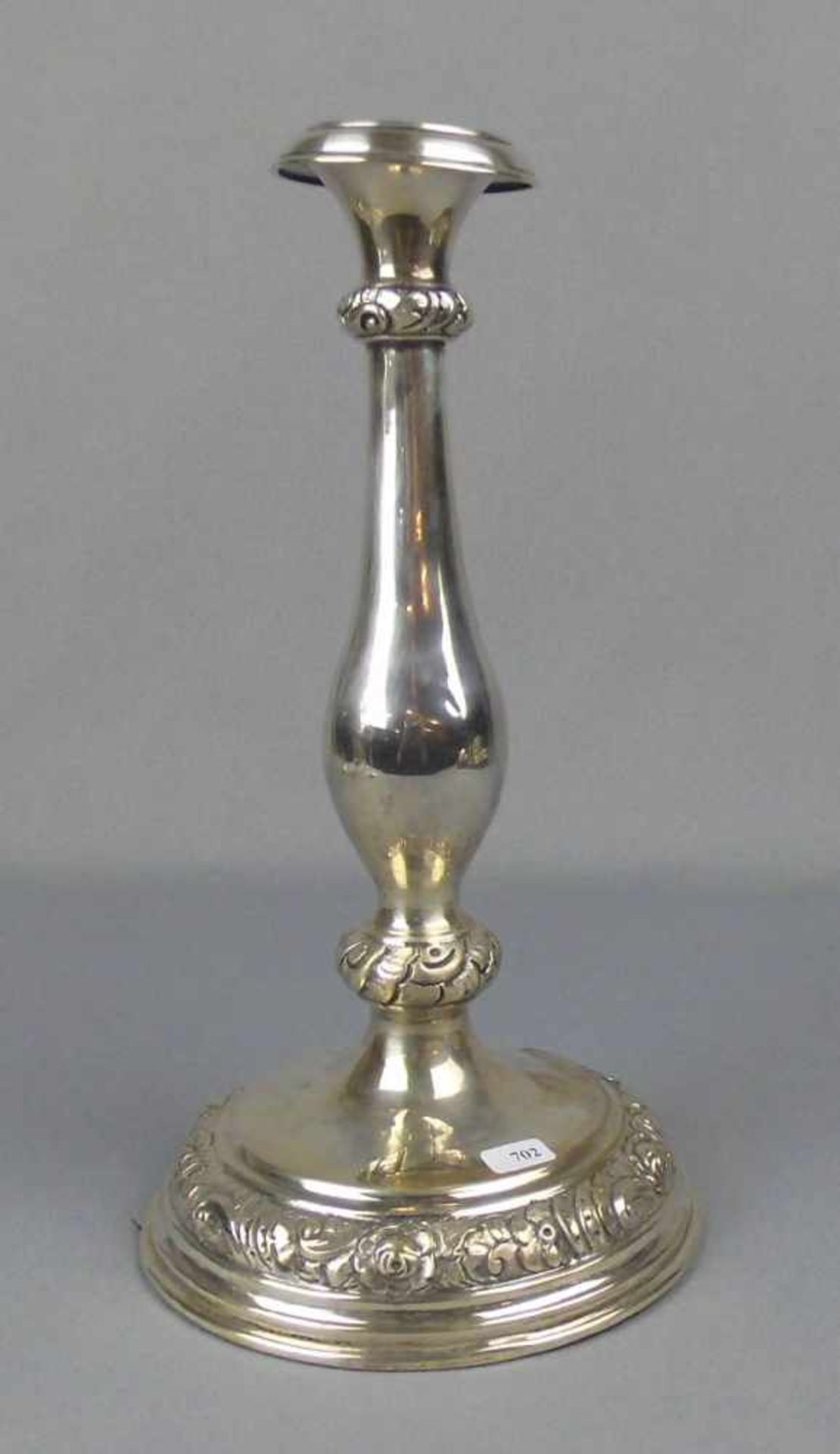 SILBERNER KERZENLEUCHTER / KERZENSTÄNDER / TISCHLEUCHTER / silver candle stick, 800er Silber (mit - Image 4 of 8