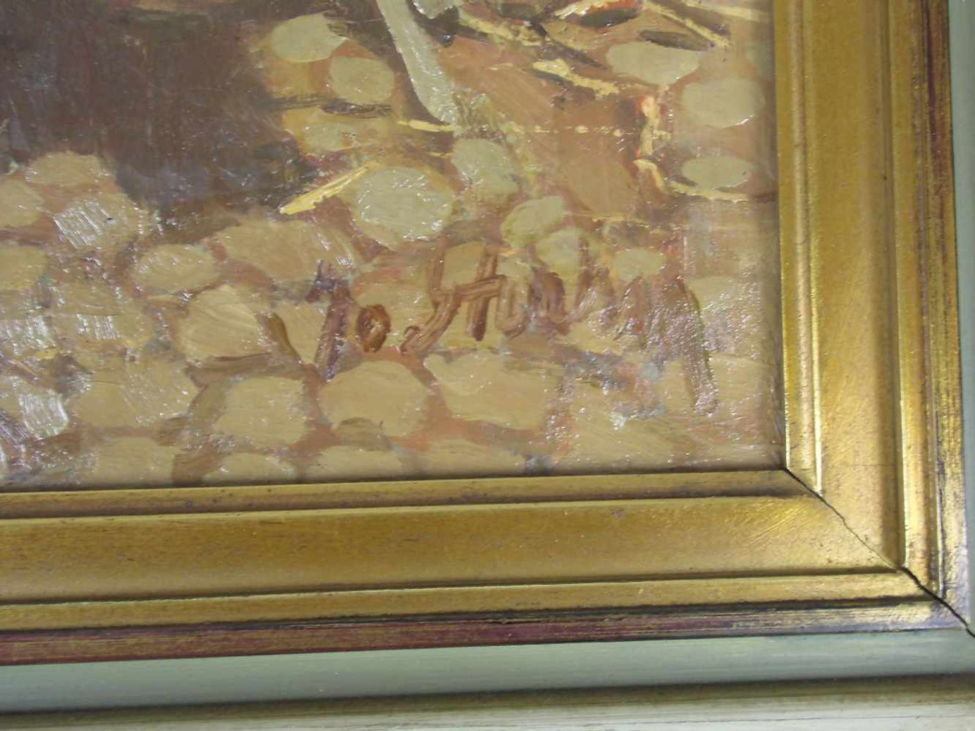 STRAHN, PETER JOSEF (Düren 1904-1997 Düsseldorf), Gemälde / painting: "Ziegenhirte", Öl auf Leinwand - Image 2 of 3