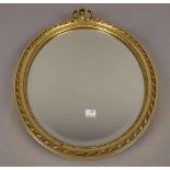 SPIEGEL / TISCHSPIEGEL / small mirror, um 1900. Kleiner Spiegel mit Facettschliff im ovalen