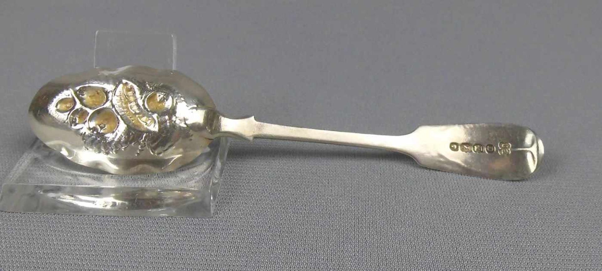 LÖFFEL sog. "BERRY SPOON"/ BEEREN-LÖFFEL, Sterlingsilber (925er Silber, 17,05 g), England / - Image 3 of 4