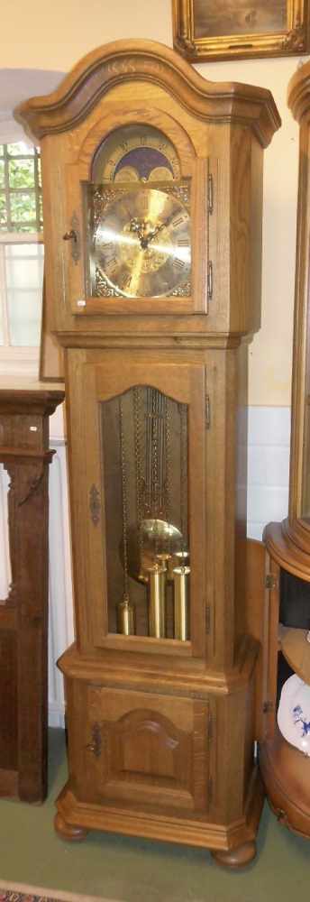 STANDUHR / clock, gearbeitet nach historischem Vorbild, Kieninger - Uhrwerk, Gehäuse "Holzkunst