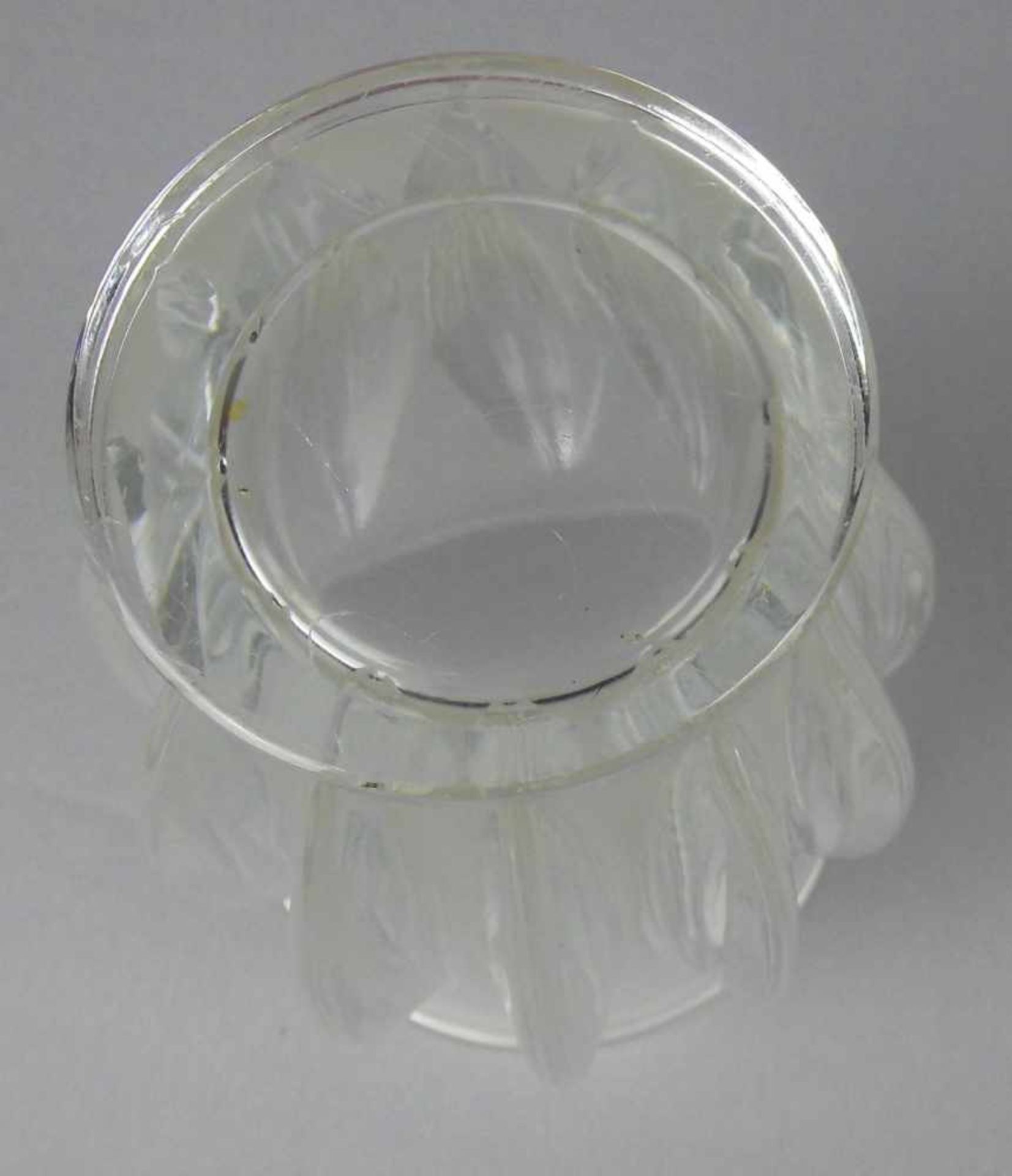 LALIQUE - VASE / glass vase, Kristallglas, partiell satiniert, unter dem Stand mit Nadelsignatur " - Image 4 of 5
