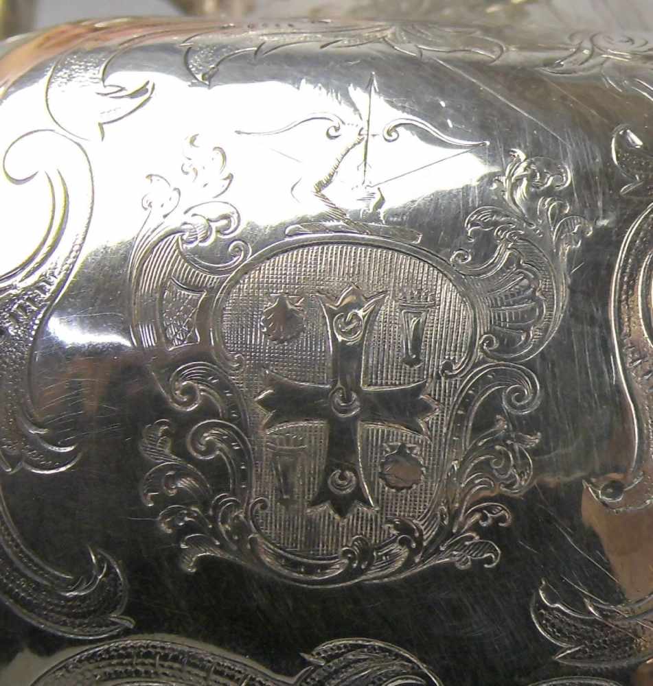 PRÄCHTIGE KARAFFE / WEINKARAFFE / jug, Sterlingsilber (860 g), England, Edinburgh, 1844, - Image 6 of 10