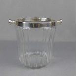 SEKTKÜHLER / WEINKÜHLER MIT VERSILBERTER MONTUR / champagne cooler, 20. Jh.; konische Form mit