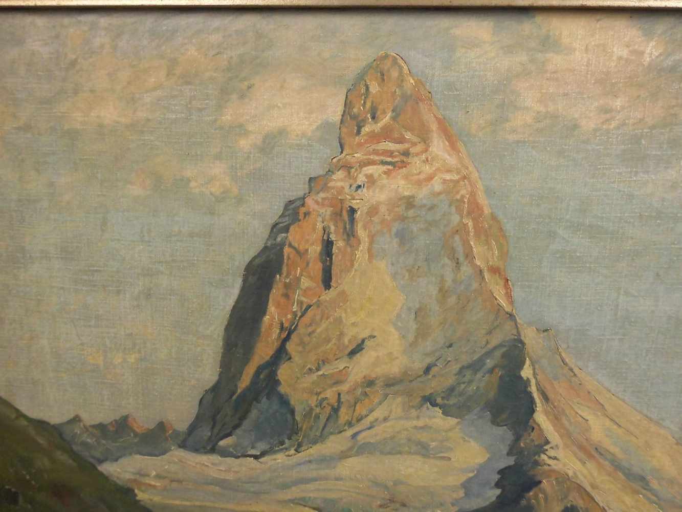 TILLBERG, HARALD (MEISSEN 1877-1955 MÜNCHEN), Gemälde: "Matterhorn", 1. H. 20. Jh., Öl auf Leinwand, - Image 3 of 4