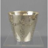 SILBER - BECHER / mug, Sterlingsilber (57,9 g), England, Birmingham, 1910, Meistermarke "William