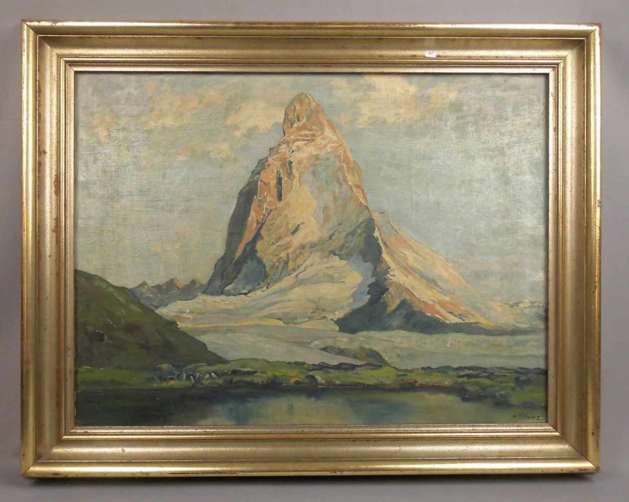 TILLBERG, HARALD (MEISSEN 1877-1955 MÜNCHEN), Gemälde: "Matterhorn", 1. H. 20. Jh., Öl auf Leinwand,