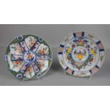 PAAR TELLER HOLLAND / pair of plates, Holland, Delfter Fayence / Keramik, polychrom staffiert mit