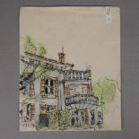 PAUL, GEN (Eugene Paul Dit, 1895-1975), Gouache und Tuschezeichnung: "Villa in Paris", u. l.