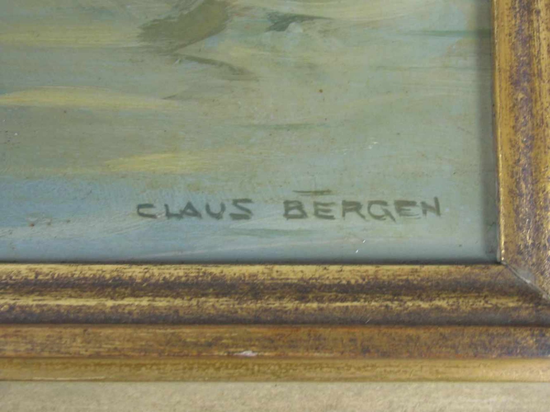 BERGEN, CLAUS (Stuttgart 1885-1964 Lenggries), Gemälde / painting: "Hafenszene", Öl auf - Bild 2 aus 3