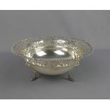 KORBSCHALE / silver bowl, 925er Silber (572 g), England, Sheffield, 1912, Meistermarke "James