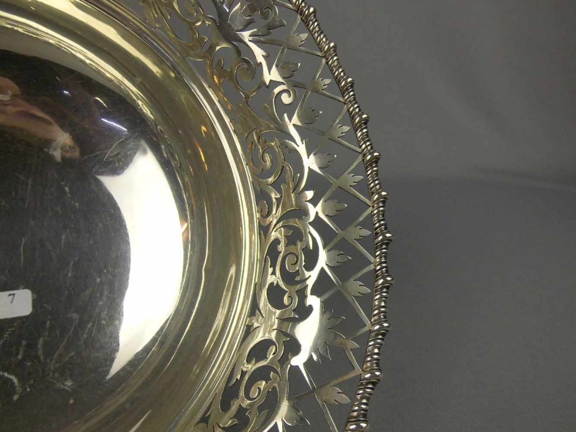 KORBSCHALE / silver bowl, 925er Silber (572 g), England, Sheffield, 1912, Meistermarke "James - Bild 3 aus 5