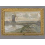 ROELOFS, WILLEM (Amsterdam 1822-1897 Berchem), Aquarell / watercolour: "Niederländische Landschaft