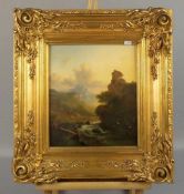 CRUSEMAN, JAN THÉODORE (1835-1895), Gemälde / painting: "Gebirgslandschaft mit Bachlauf", Öl auf