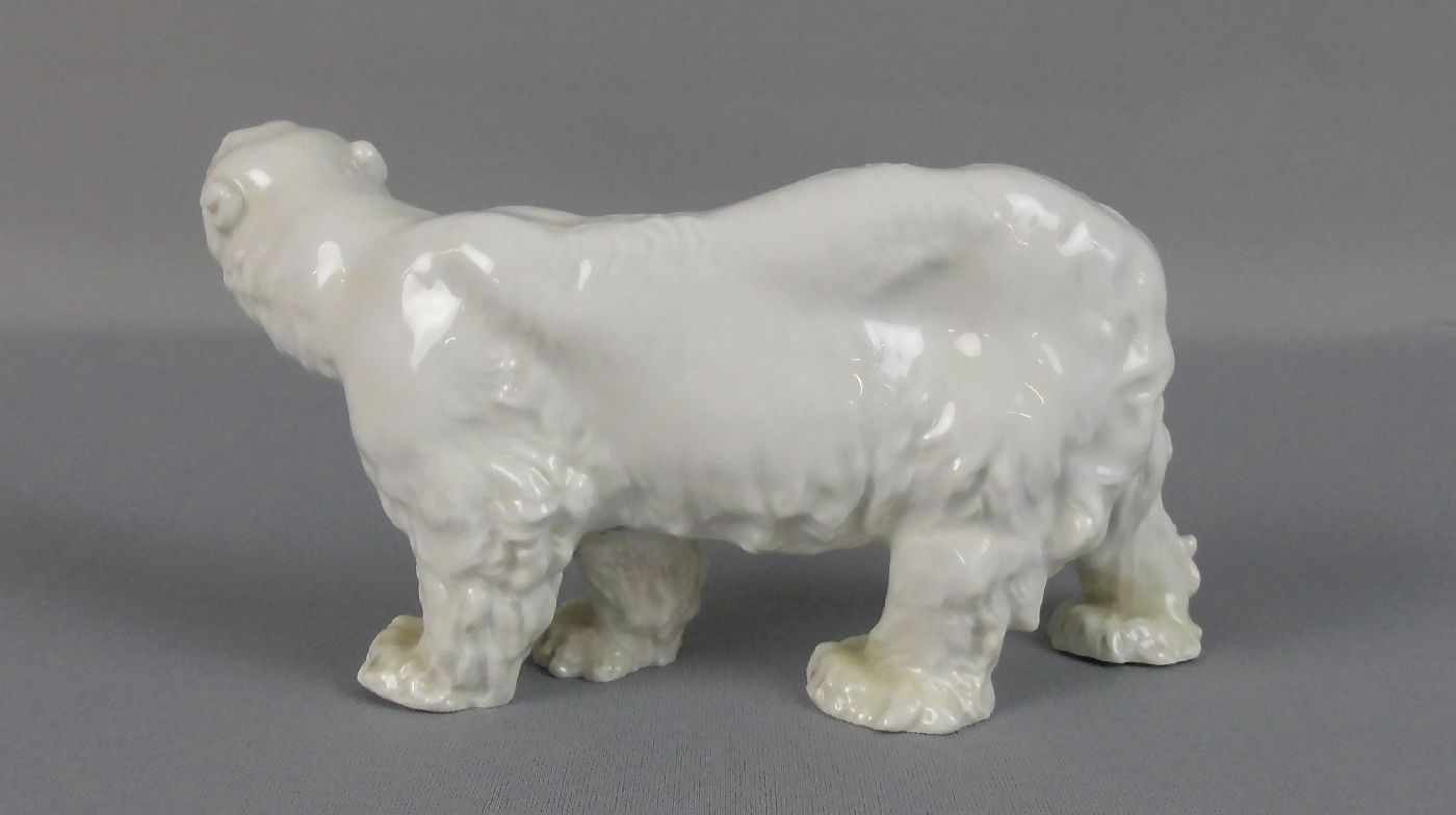 PORZELLANFIGUR "EIS - BÄR / LAUFENDER EISBÄR", Manufaktur Meissen, unterglasurblaue - Image 3 of 6