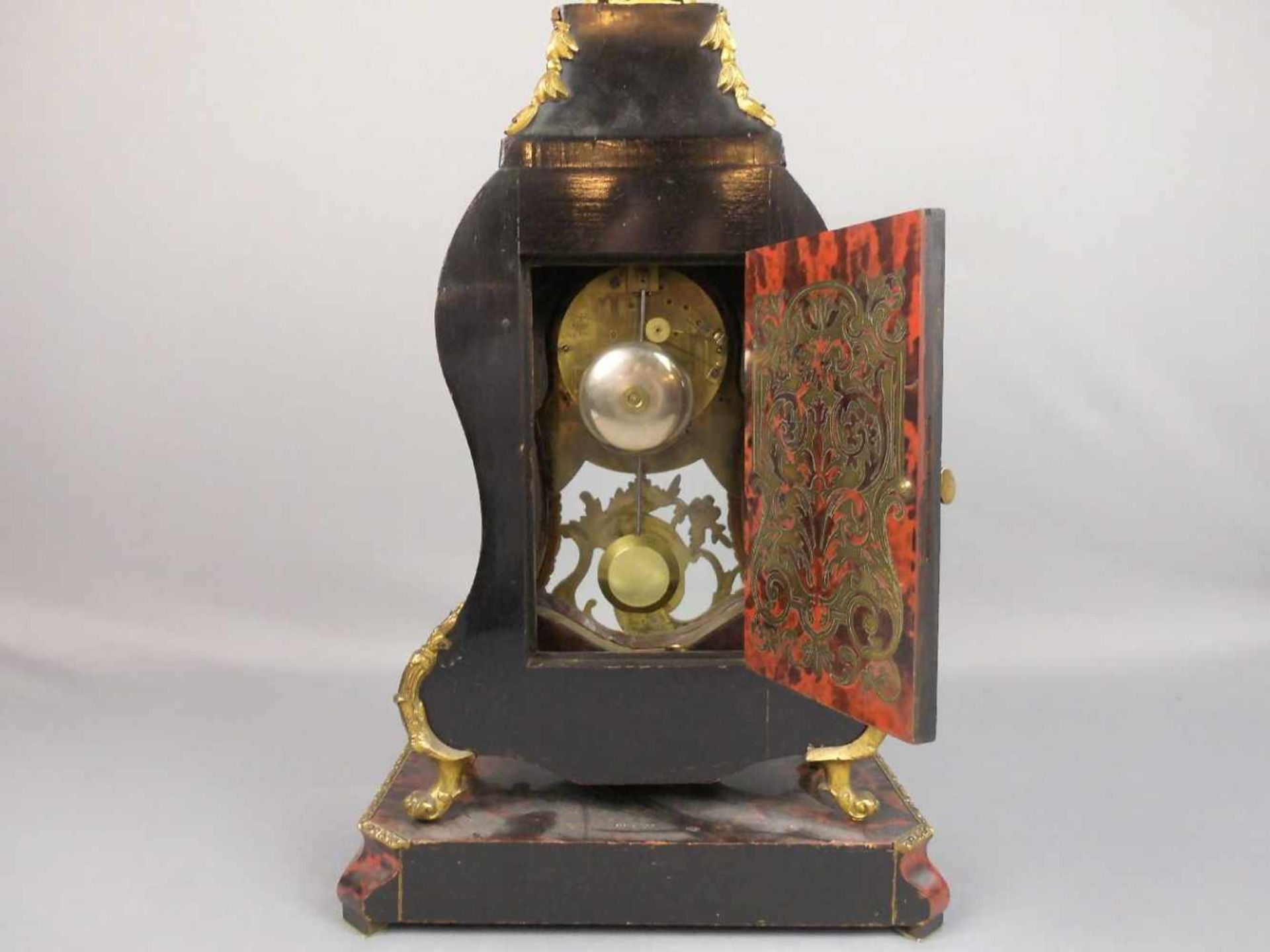 BOULLE - UHR / PENDULE IN BOULLETECHNIK, Frankreich, um 1870, Werk gemarkt "Potonie & Co. à - Bild 4 aus 6