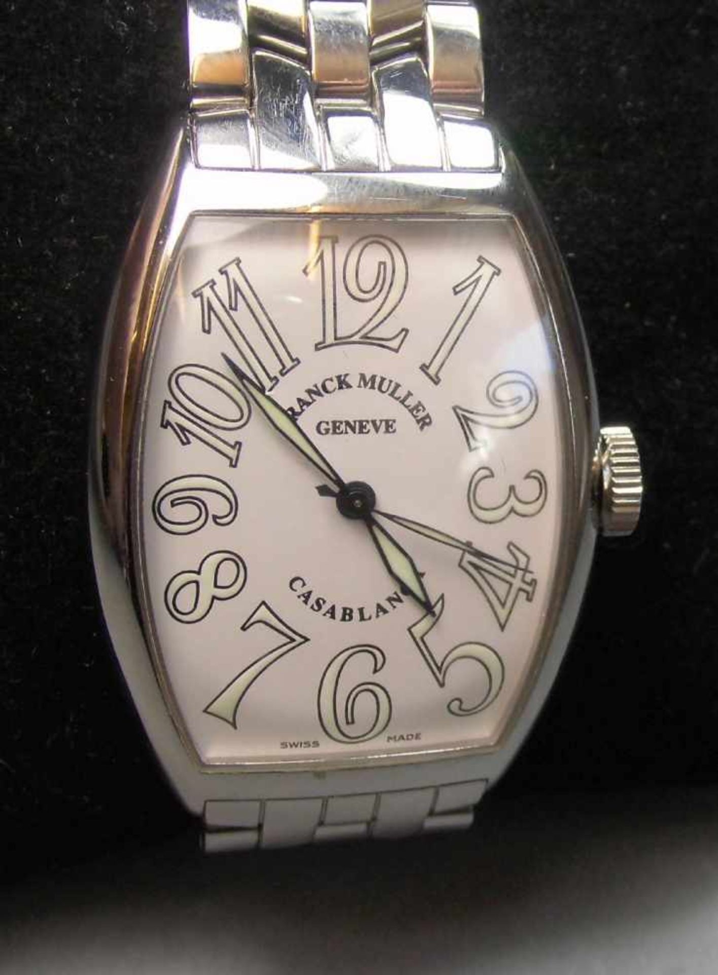 FRANK MULLER HERRENARMBANDUHR "CASABLANCA" / wristwatch, Edelstahl, tonnenform, Automatic, Ref.