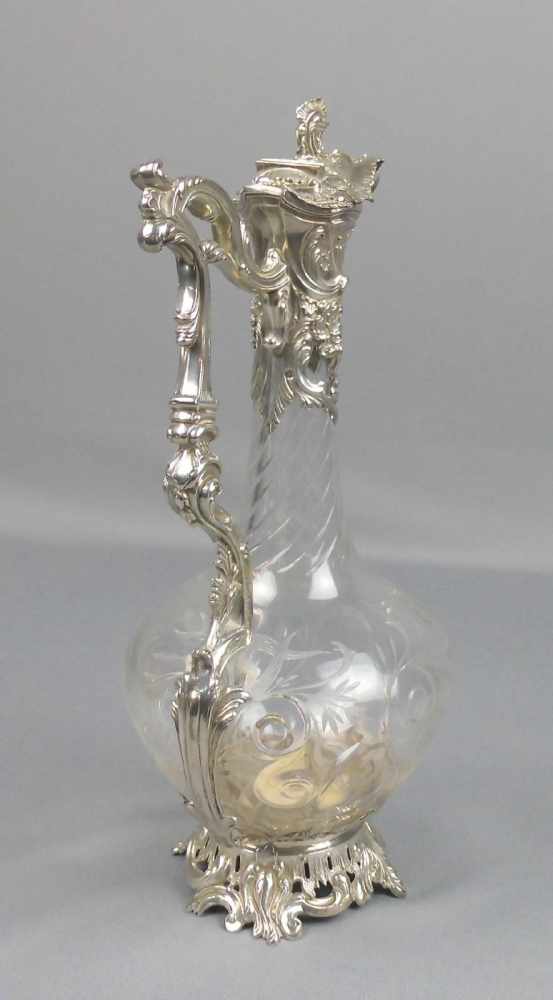KARAFFE MIT SILBERMONTUREN, Frankreich, Ende 19. Jh. 950er Silber, gepunzt mit Minerva-Marke, und - Image 6 of 12